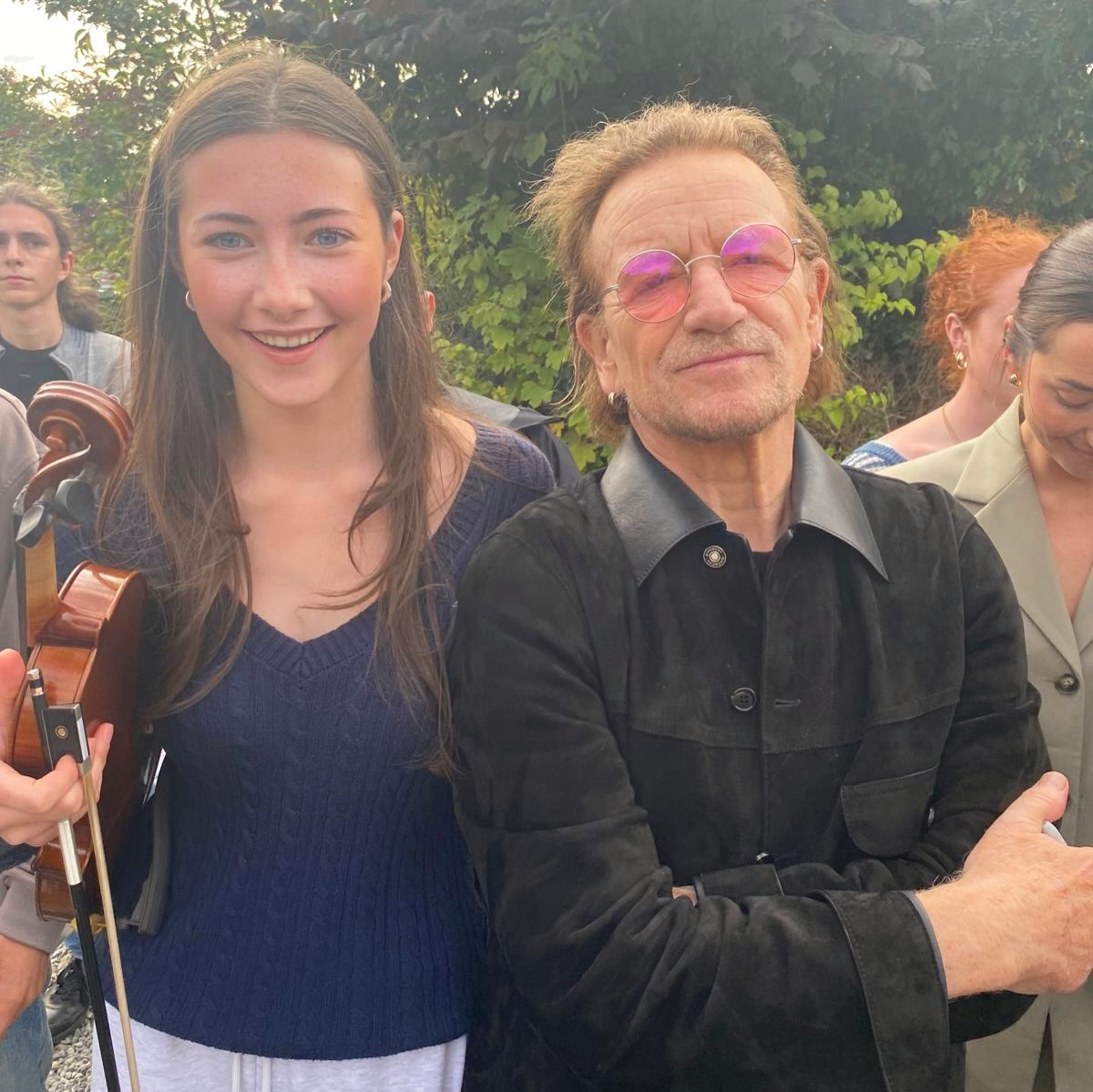 TNA X U2!!!

Incredible to see 5th yr participant, Lucy Carroll, play as part of a 32 county string ensemble alongside U2 at their 50th anniversary celebration at Mount Temple Comprehensive School last week.
The music performed, One, was also arranged and conducted by previous Masterclass tutor and @themenightsofficial participant Michael Rooney.
Congratulations to both Lucy and Michael on a great performance!

#u2 #bono #themenightacademy #sligo #dublin
